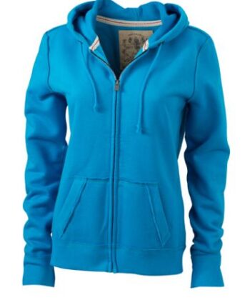 Blauer Pullover mit Reisverschluss